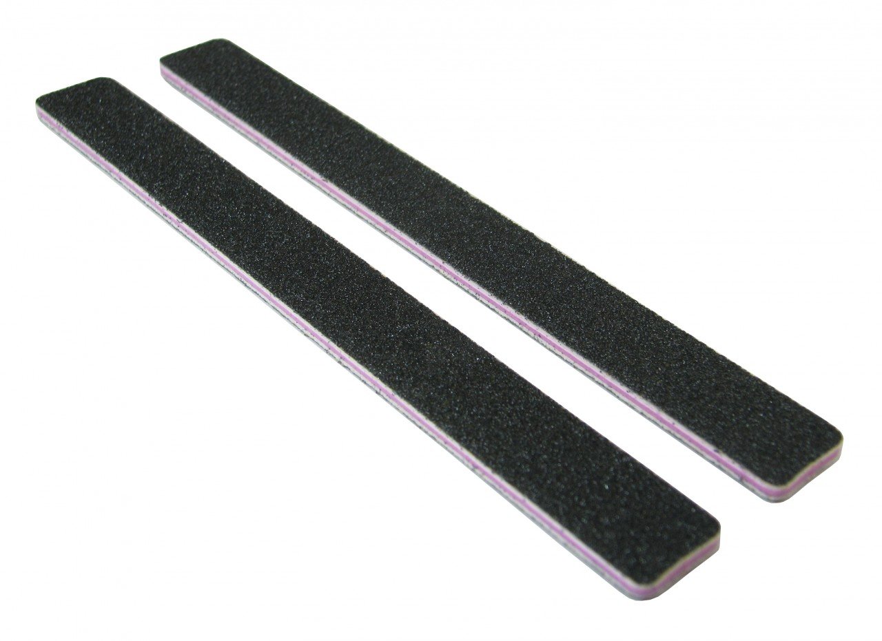 Standard Black 80/80 (Lav Ctr) Square End Nail File 12