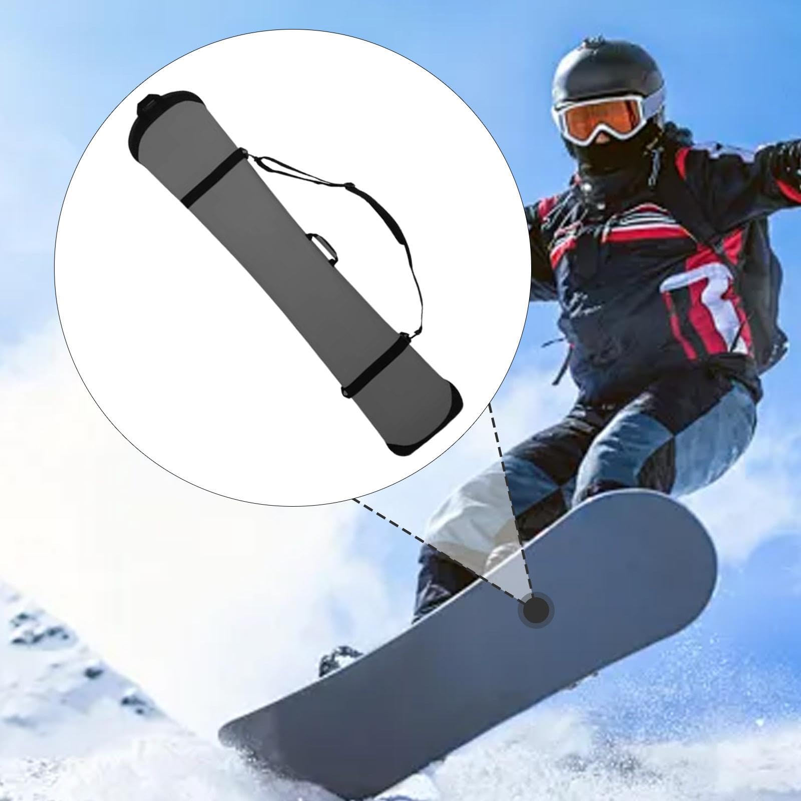 rockible Housse Snowboard Pochette de Transport Protection Couverture Universelle Neoprène Sangle Épaule Adaptée Au Ski Hommes Femmes