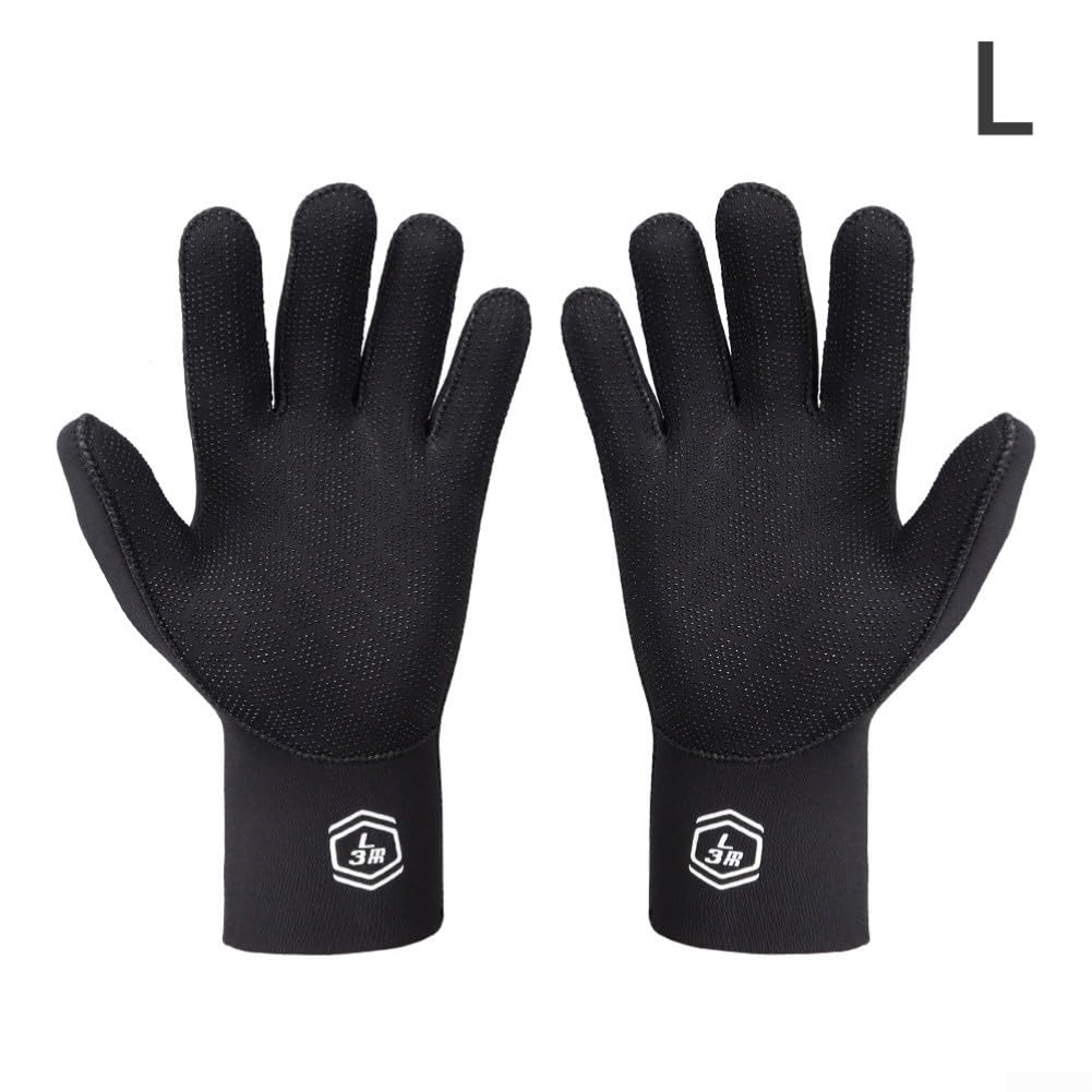 Guanti da immersione termici in neoprene da 3 mm per adulti, guanti termici per snorkeling con palmo antiscivolo, resistenti all'abrasione, per immersioni in acqua fredda e surf