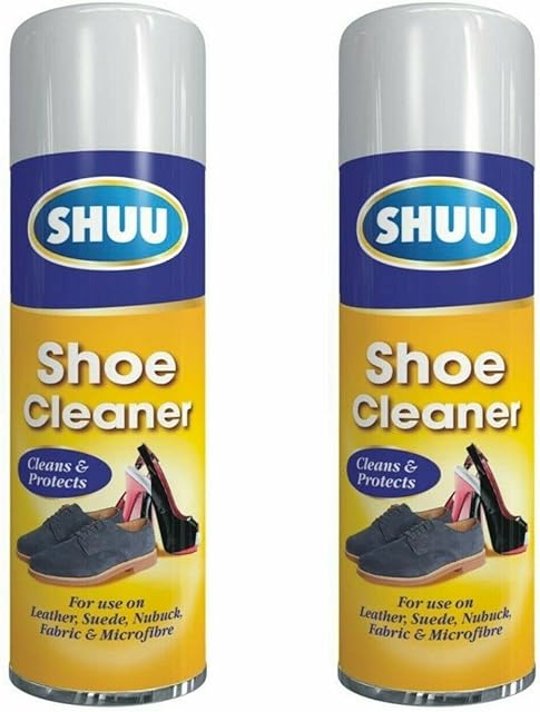 BH 2 X 300ml Shoe Boot Spray Clean & Protect Leather Fabric Suede Nubuck, White