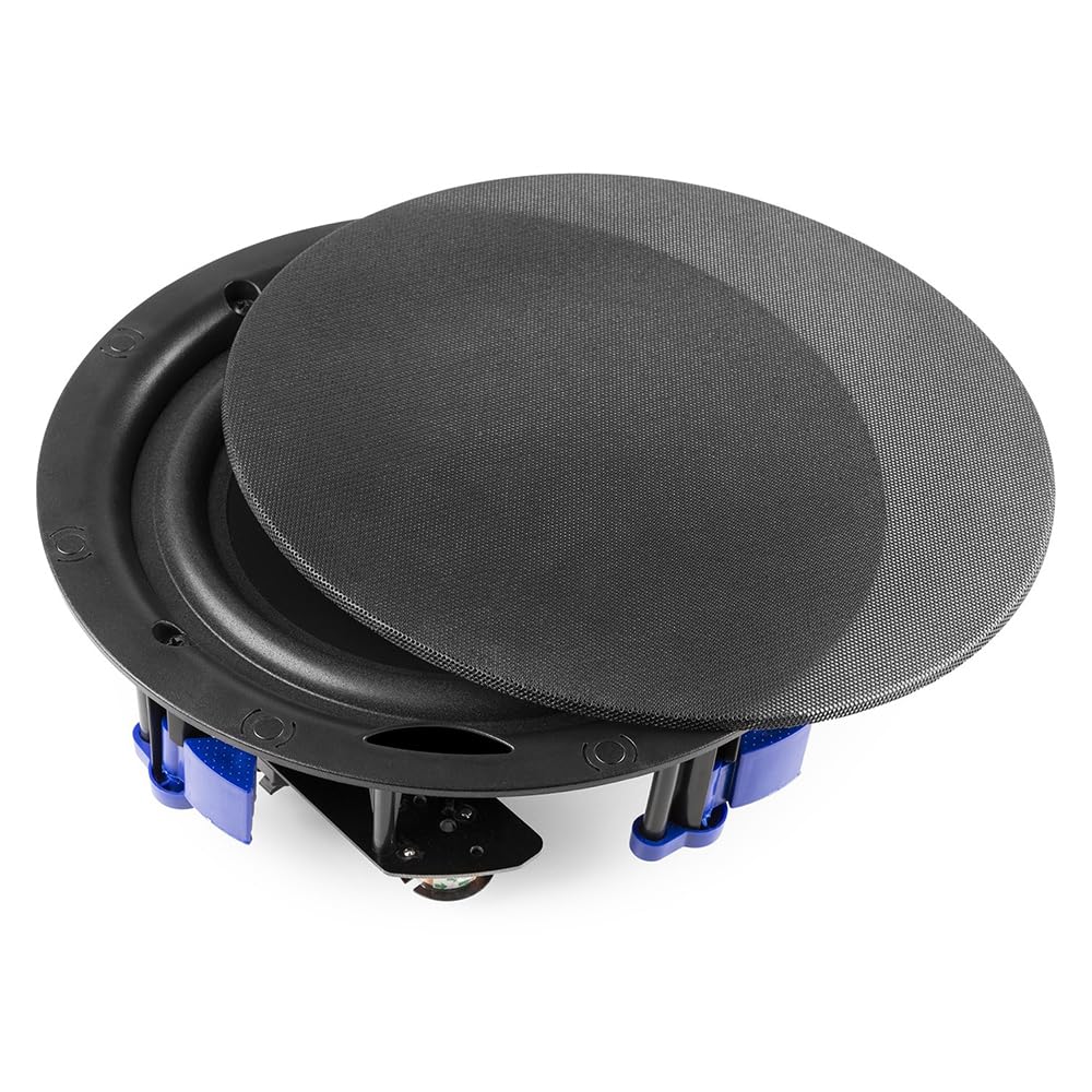 Power Dynamics NCSS6B - Altavoz de Techo, 30W RMS, Woofer 6.5”, Tweeter 1/2”, Sonido HiFi, Rejilla Magnética, Instalación Rápida, 8 Ohmios, Audio de Calidad para Hogar y Negocios, Color Negro