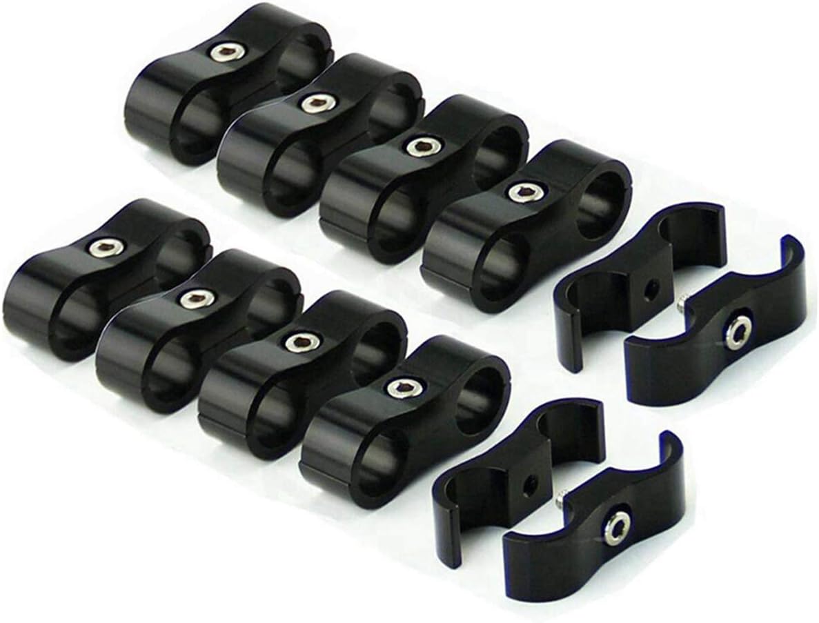 1 Set 3 Meter Braided Hose+An10 Hose End Fittings Adaptor Kit & 1 Set 10An Hose Separator Clamp Hose Fitting Connector