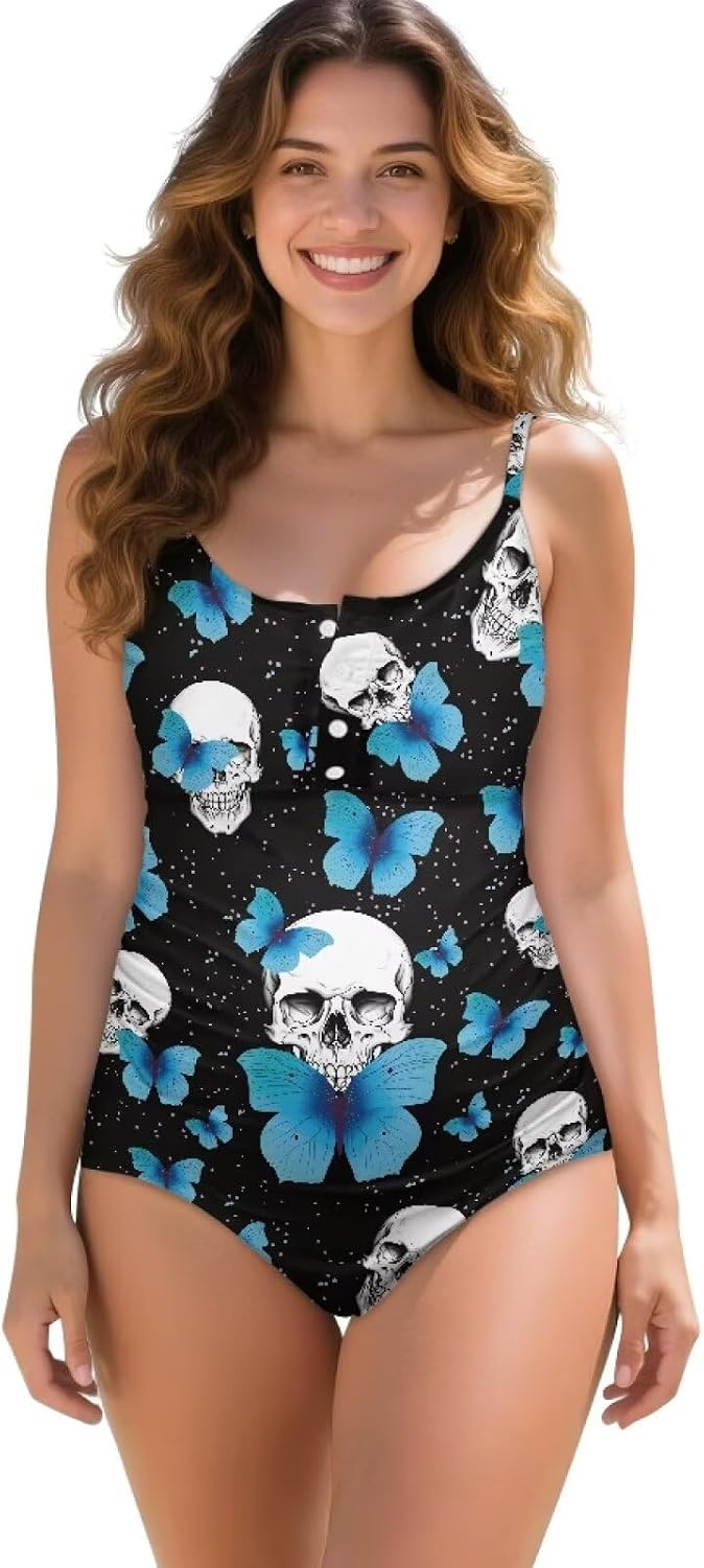 Maternity Swimwear One Piece Halter Pregnancy Swimsuit Floral Bathing Suits with Adjustable S-3XL