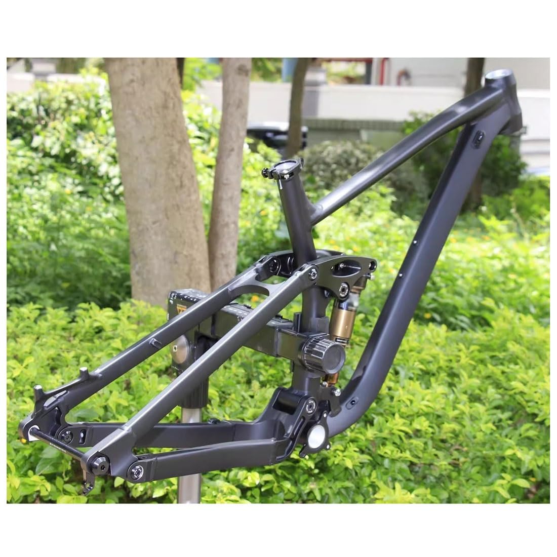 HIMALO Downhill Mountain Bike Suspension Frame 27.5er 29er XC/FR/DH Bike Frame 15.5''/17''/18'' Disc Brake Thru Axle Boost 12x148mm/142mm with Rear Shocks(Black,18'')