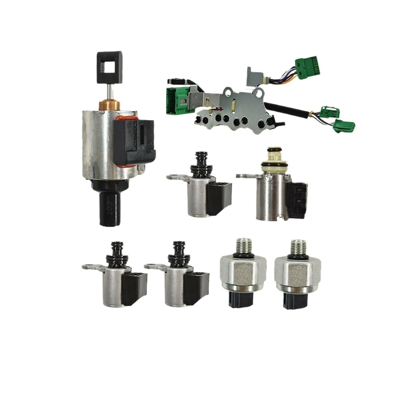 Wxnlbb One Color Compatible With Nissan/Dodge Re0f10a Transmission Solenoid Valve 7-Piece Set Jf011e Auto Parts