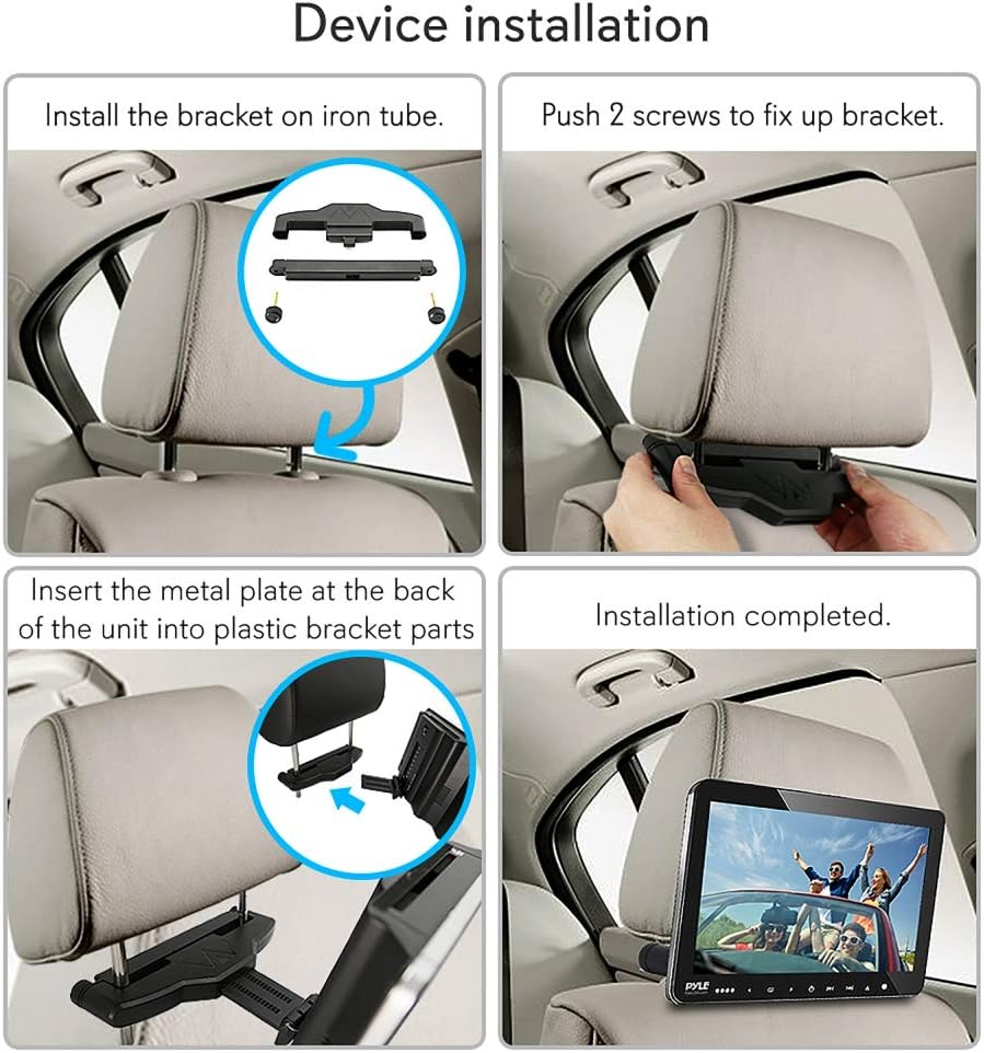 Exclusive Discount 50% Price Universal Dual Vehicle Headrest Monitor - 10.5” Multimedia CD and DVD Player Audio Entertainment w/ Stereo Speaker, HDMI, LCD Screen, Mount and Wireless Headphones for Car Seat - Pyle PLHRDVD108KT Product Deal Universal Dual Vehicle Headrest Monitor - 10.5” Multimedia CD and DVD Player Audio Entertainment w/ Stereo Speaker, HDMI, LCD Screen, Mount and Wireless Headphones for Car Seat - Pyle PLHRDVD108KT