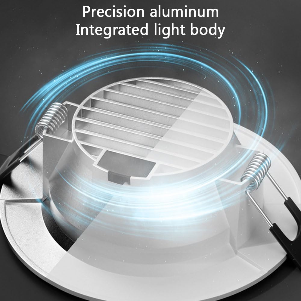 LED empotrable de Techo Comercial para hogar, Sala de Estar y Dormitorio. de Aluminio, 12/15/21 W, luz empotrada, Paquete de 1 o 4 Unidades.