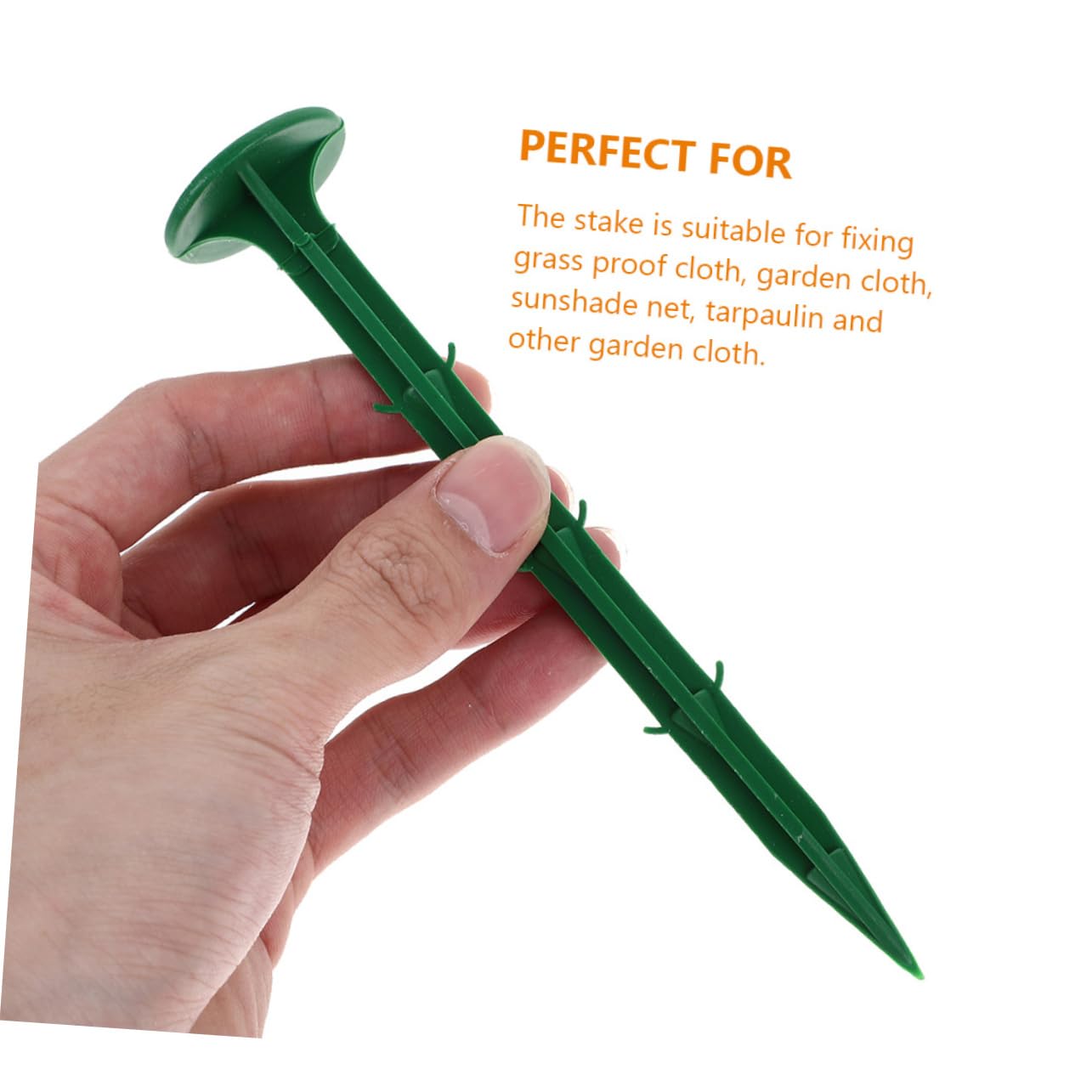 SUPVOX Picchetti in Plastica Verdi Resistenza 150 Pezzi Super Resistenza e Praticità Praticità per Fissaggio Telo Pacciamatura Giardino per Uso Quotidiano e Giardino