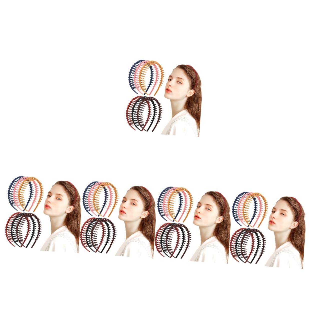 Healeved 30piezas Diademas Onduladas Para Mujeres De Elegantes Pálido Terracota Accesorios De Cabello Dientes Comodidad y Estilo Para Ocasión