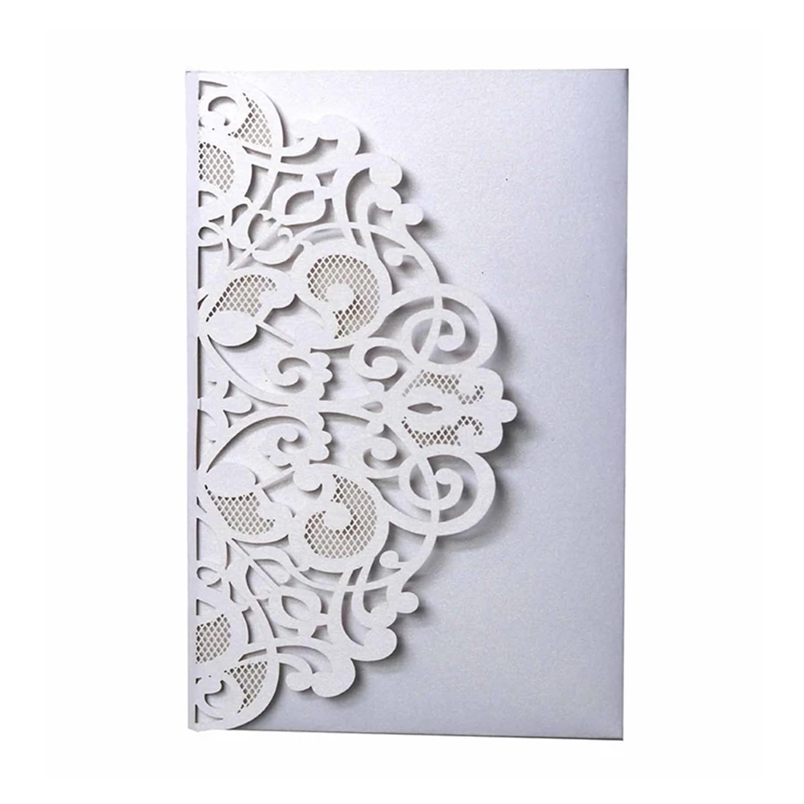 Tarjeta de boda personalizada, Wedding Invitation Cards Multicolor 50 pcs For Weddings Birthdays Parties(Red)