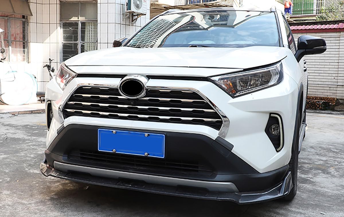 Car Accessories Compatible With Toyota RAV4 2025 2024 2023-2019 Exterior Front Grill Grille Strip Molding Cover Trims Stainless Steel 2PCS