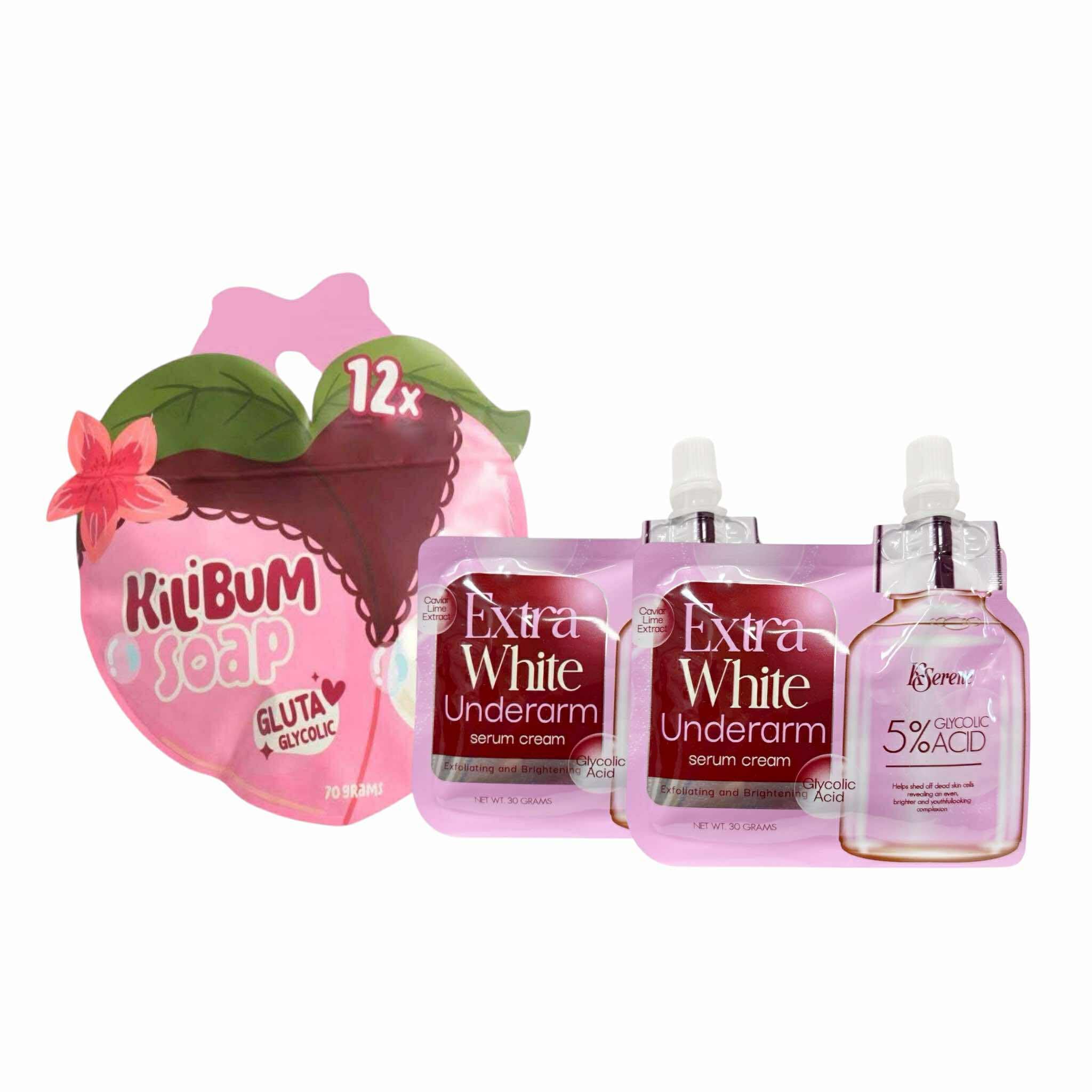 Amazon.com : KSerene Bundle: KiLiBUM Gluta Glycolic Soap (70g x 3