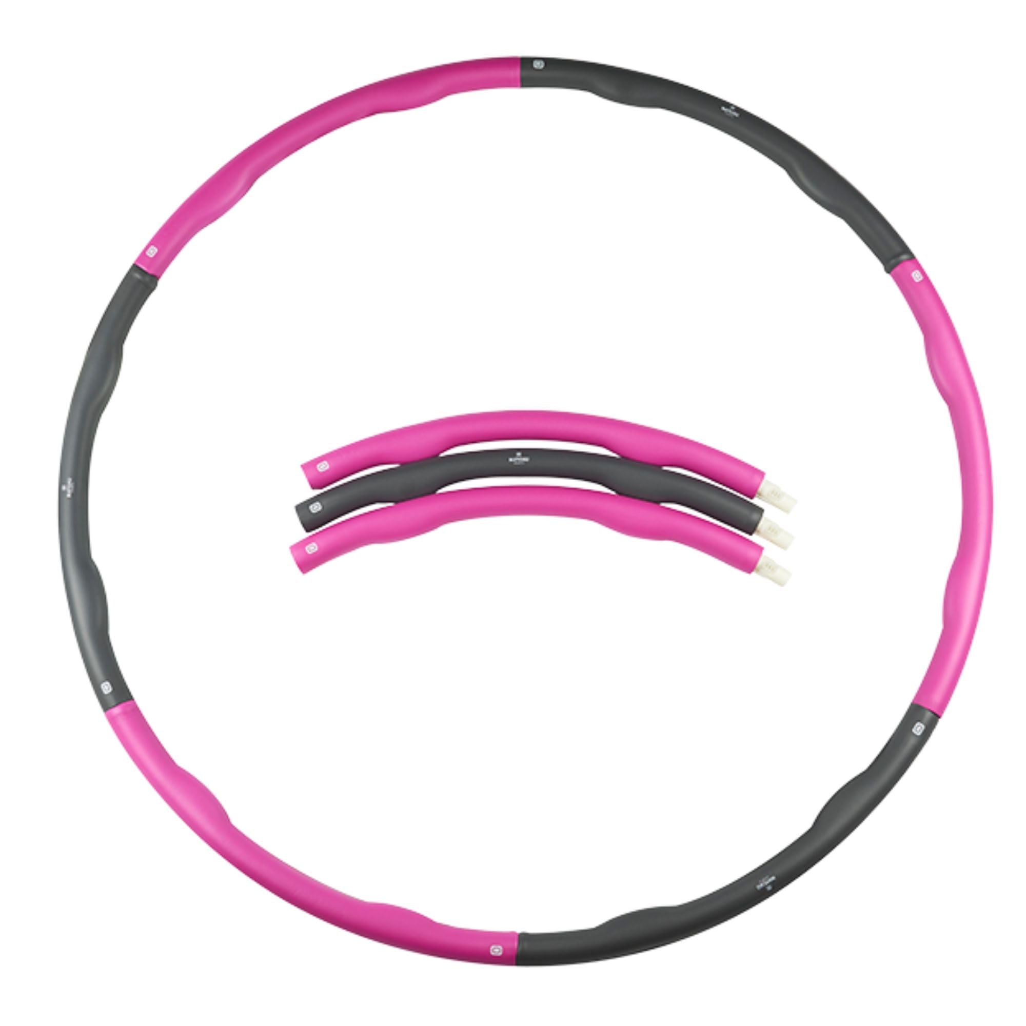 Matchu Sports | Hula Hoop | Fitness Hoop | Disponibile in 1,2 KG, 1,5 KG e 2 KG | Diametro 100 CM | 6 parti | Strato di schiuma confortevole | Funzione di Massaggio |