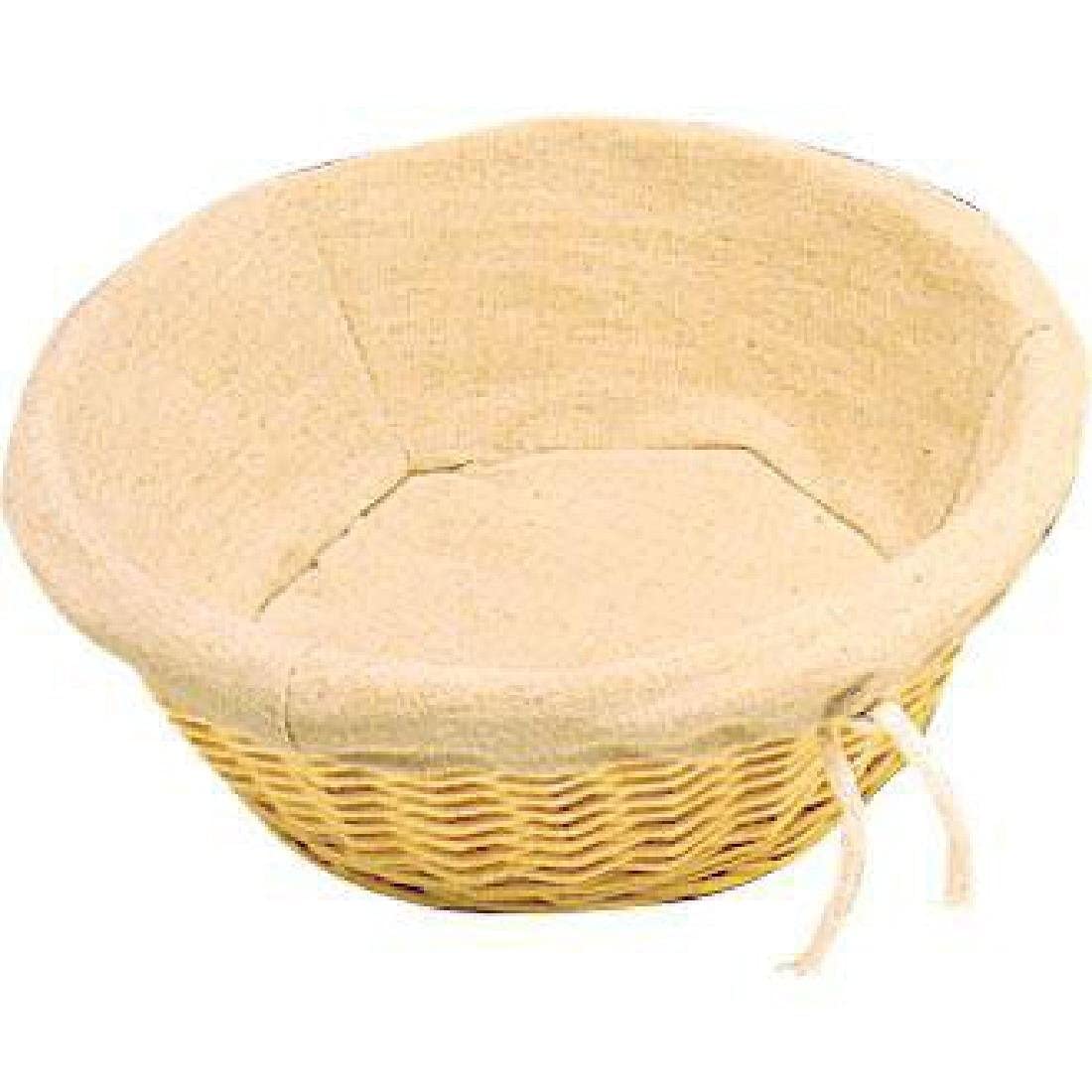 Olympia Panier en osier rond, taille : 90(H)​x 230(Ø)​mm, panier de présentation pour pains, pâtisseries, noix et fruits secs, usage professionnel et domestique, U747
