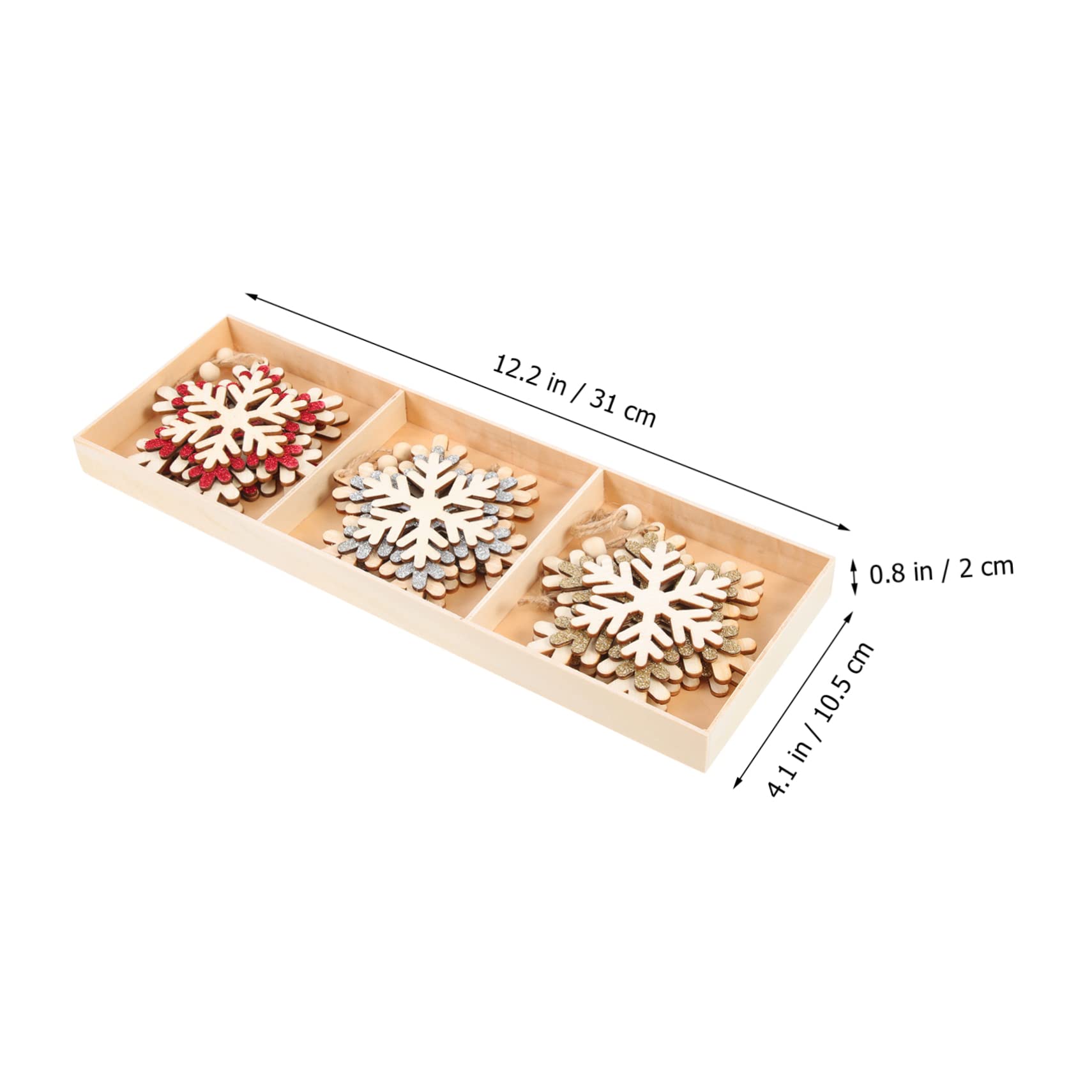 PRETYZOOM Lot De 4 Pendentifs Flocons De Neige Uniques pour Décorations De Noël À Suspendre pour Fêtes en Intérieur (6 Pièces X 4)