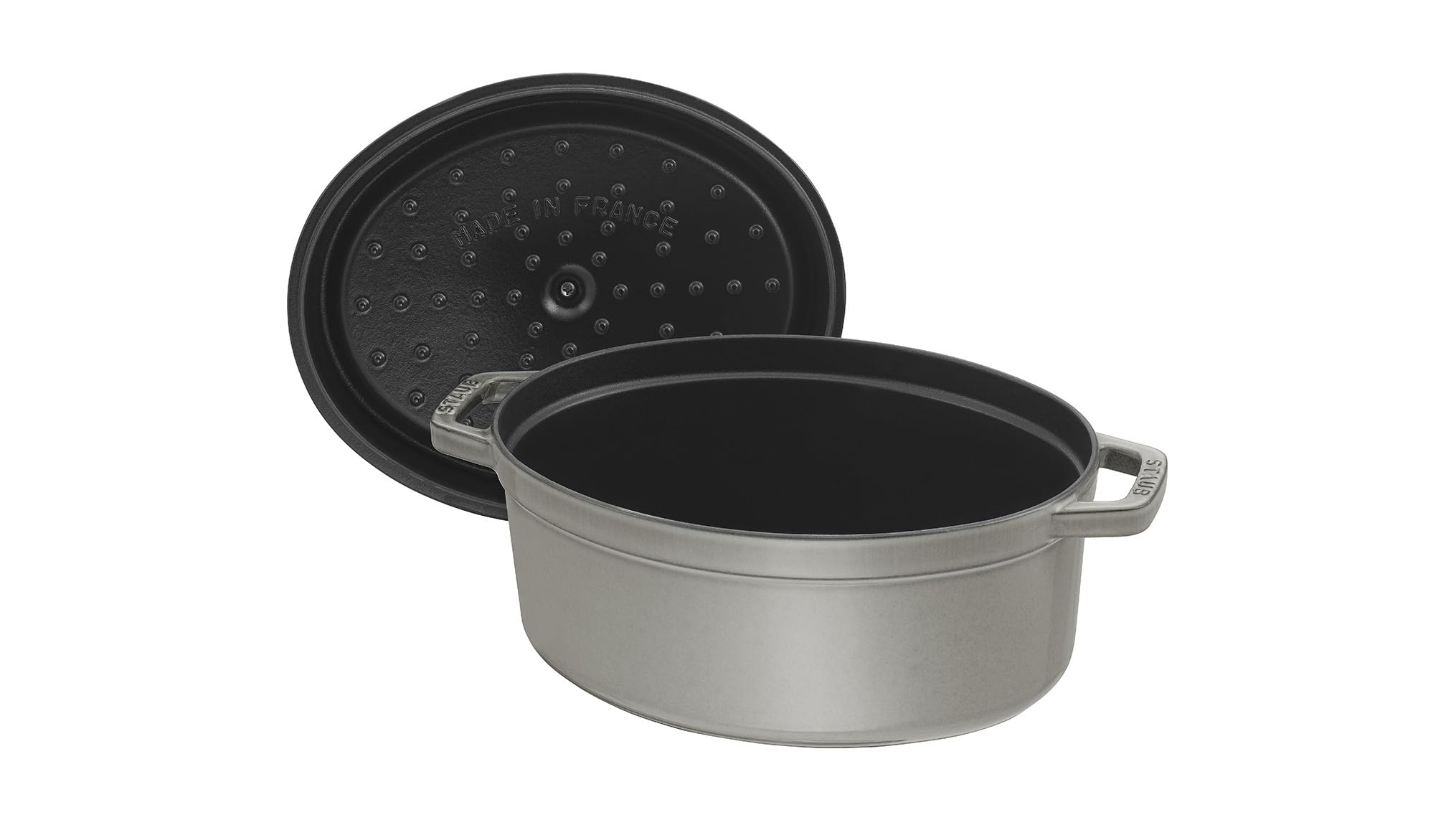 Staub Cocotte Maialino In Ghisa 17 Cm Grigio Grafite - Casseruola Per Forno E Induzione