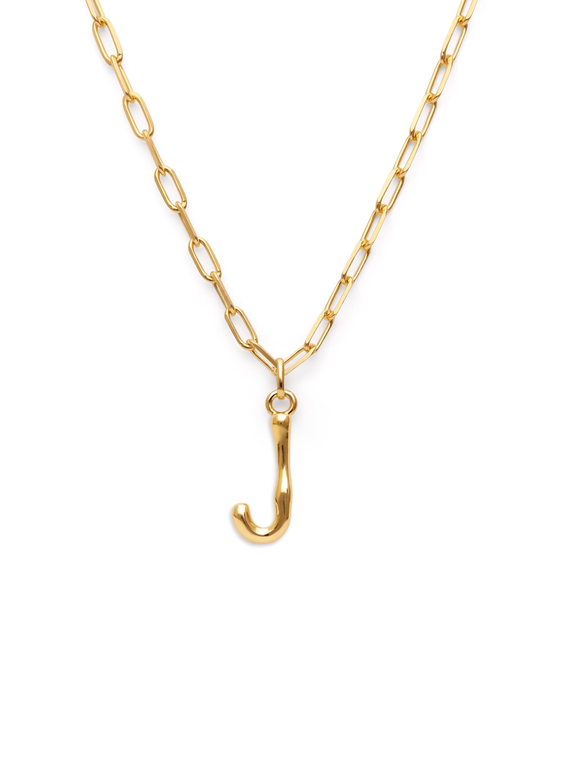 SINGULARU - Collar Personalizado Chic Letter XL. Acero con Baño en Oro de 18 Kt. Joyas Para Mujer.