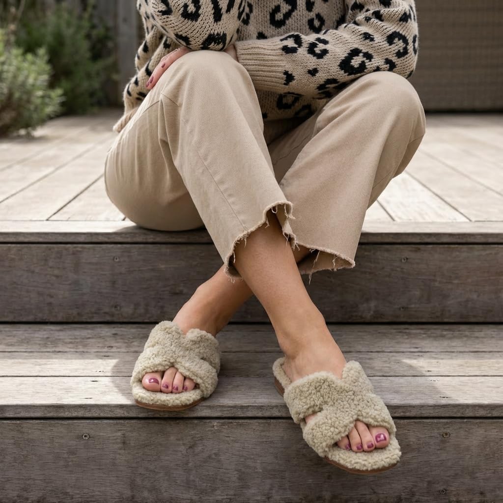 CUSHIONAIRE Women's Visa cozy slide sandal +Memory Foam, Wide Widths Available - Image 2