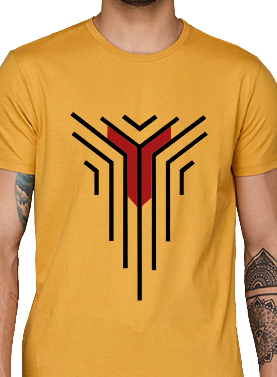 ADRO T-shirt da uomo in cotone con stampa grafica