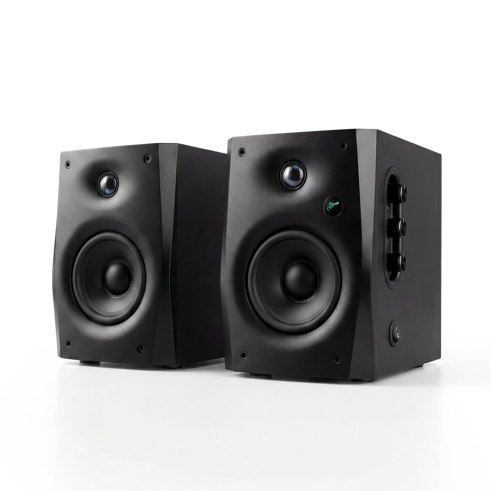 HiVi-Swans D1100 Computer Speakers - Bluetooth Bookshelf Speakers Pair - 4" Near Filed Speakers Built in DSP for Desktop/PC/Record Player-Black-image-26