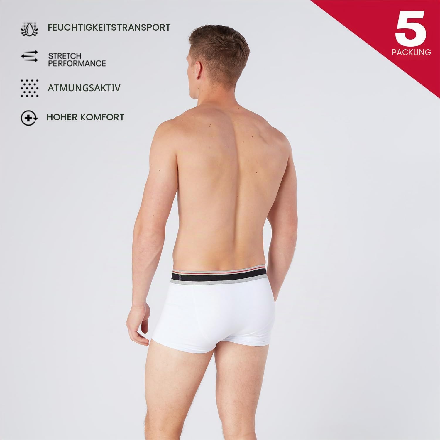 Reebok Herren Jay Boxer Briefs (5er Pack)