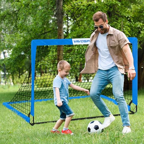 Image of Kids Soccer Goals for Backyard Set - 2 of 4' x 3' Portable Soccer Goal Training Equipment, Pop Up Toddler Soccer Net with Soccer Ball, Soccer Set for Kids and Youth Outdoor Games, Sports, Play