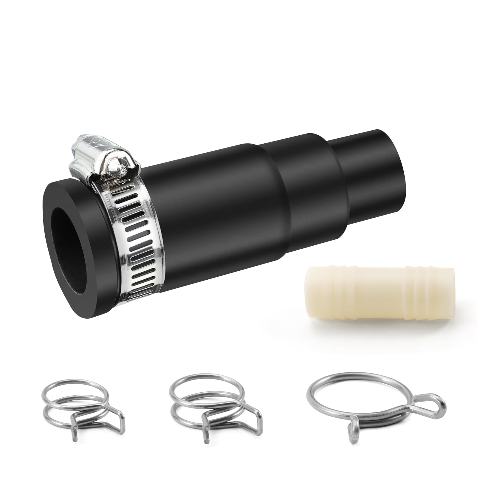 Adaptador universal de manguera de drenaje para lavavajillas, compatible con la mayoría de lavavajillas, conector de eliminación de basura para lavavajillas, incluye 1 conector de entrada, 1