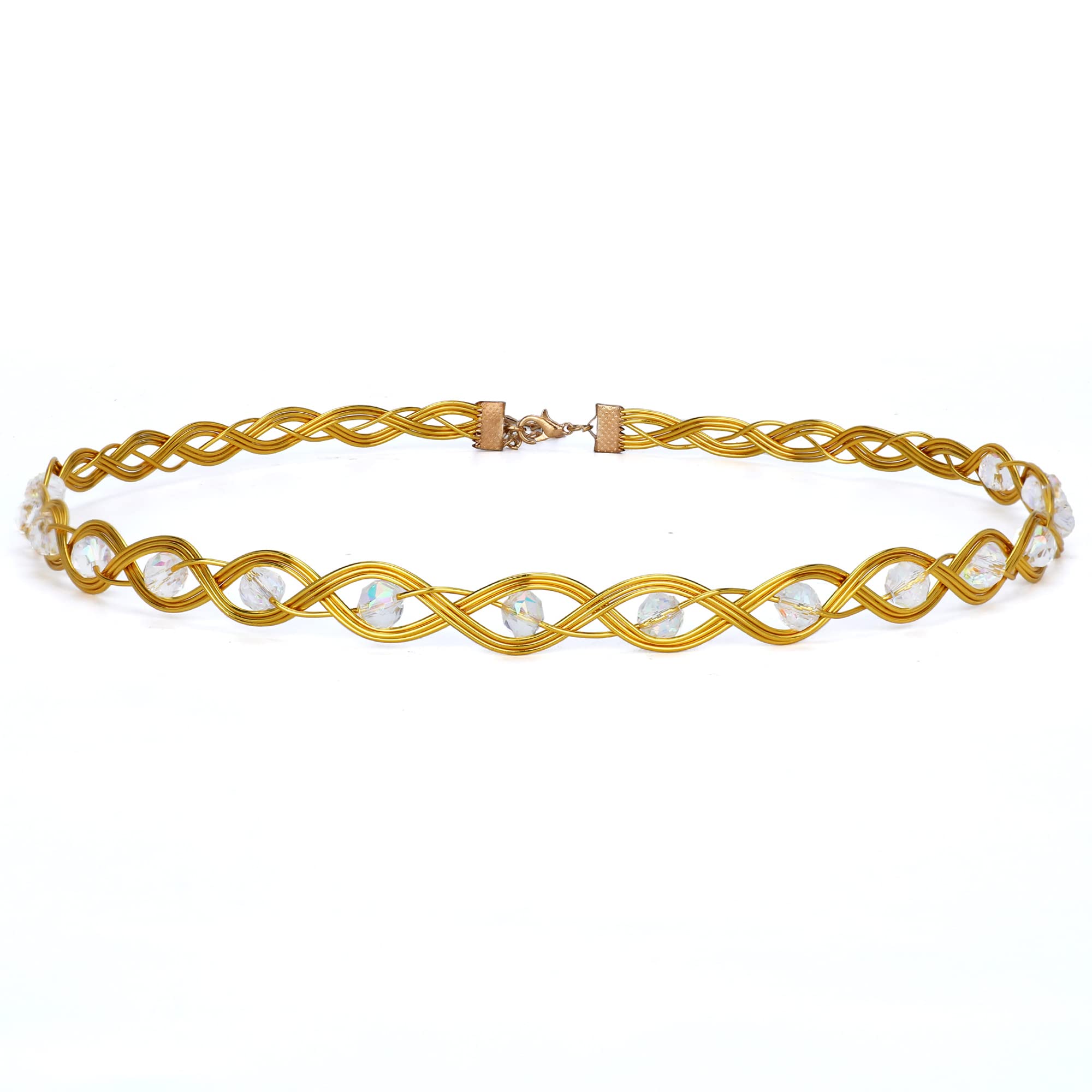 CoTeeZa Viking Braided Crown Fairy Elf Circlet Headband Beads Adjustable Vintage Accesssories Cosplay Costume Tiara