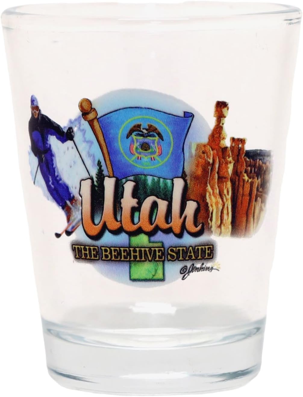 Utah Beehive State Elements Shot Glass By World By Shotglass