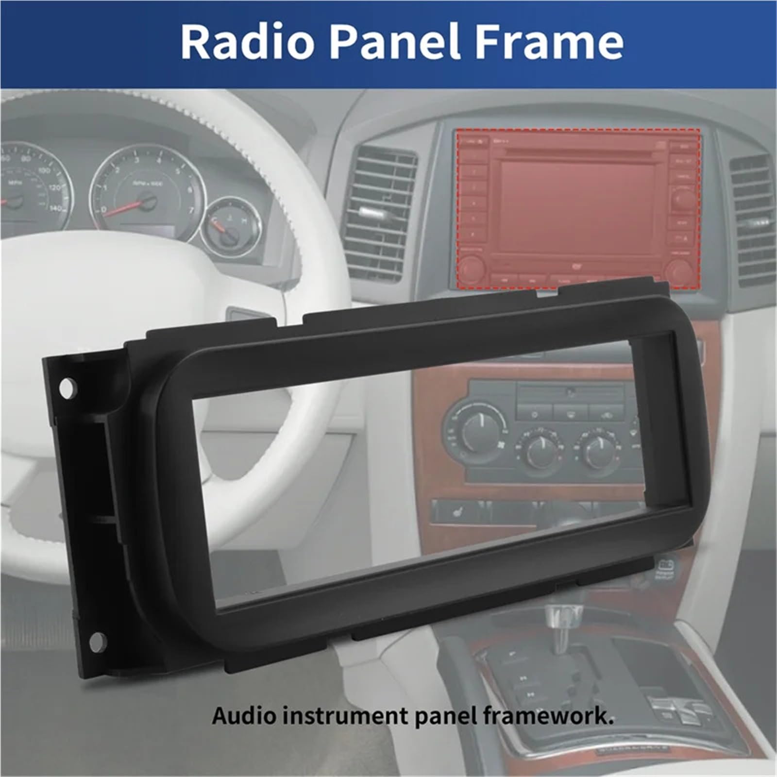 Car Stereo Panel,Fit For Jeep,for Grand Cherokee,for Radio | 2005 1Din Mount,Frame