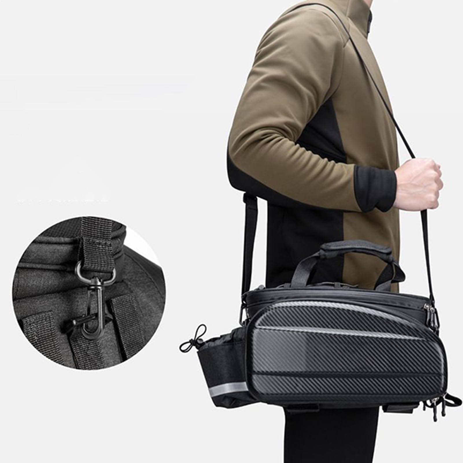 Bagażnik tylny Wielofunkcyjny wysuwany pasek odblaskowy | Torba rowerowa do jazdy na rowerze rower turystyka szosowa górska przygoda weekend