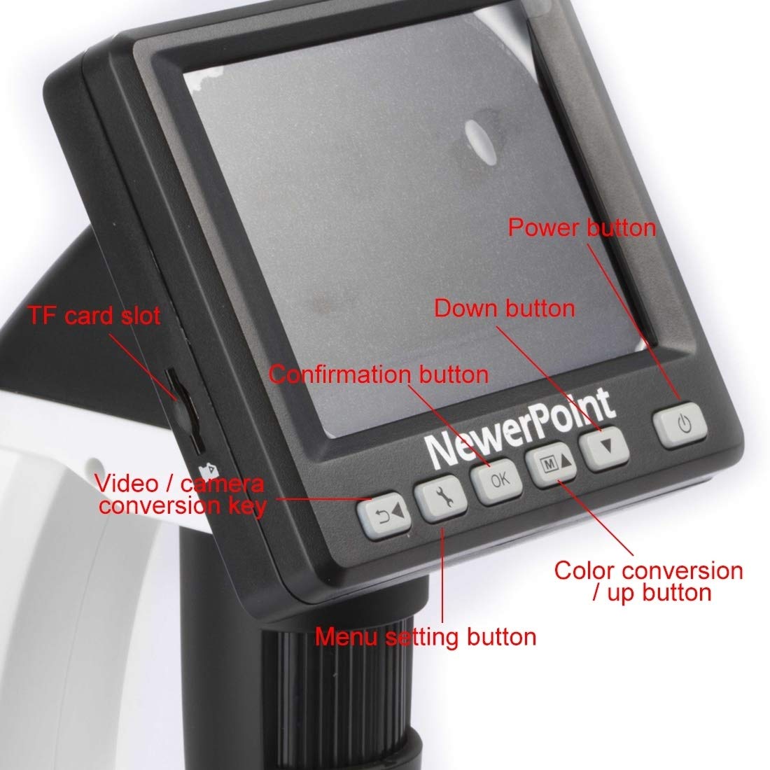 Microscopio Digitale Portatile 500X – Schermo IPS 3", Autofocus, 8 LED, 2MP, Ricaricabile, Per PCB E Gioielli