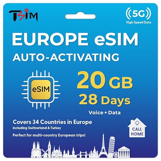 28-Day Europe eSIM with Calls