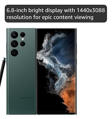 Amazon.com: Samsung Galaxy S22 Ultra 5G, US Version, 256GB, Green