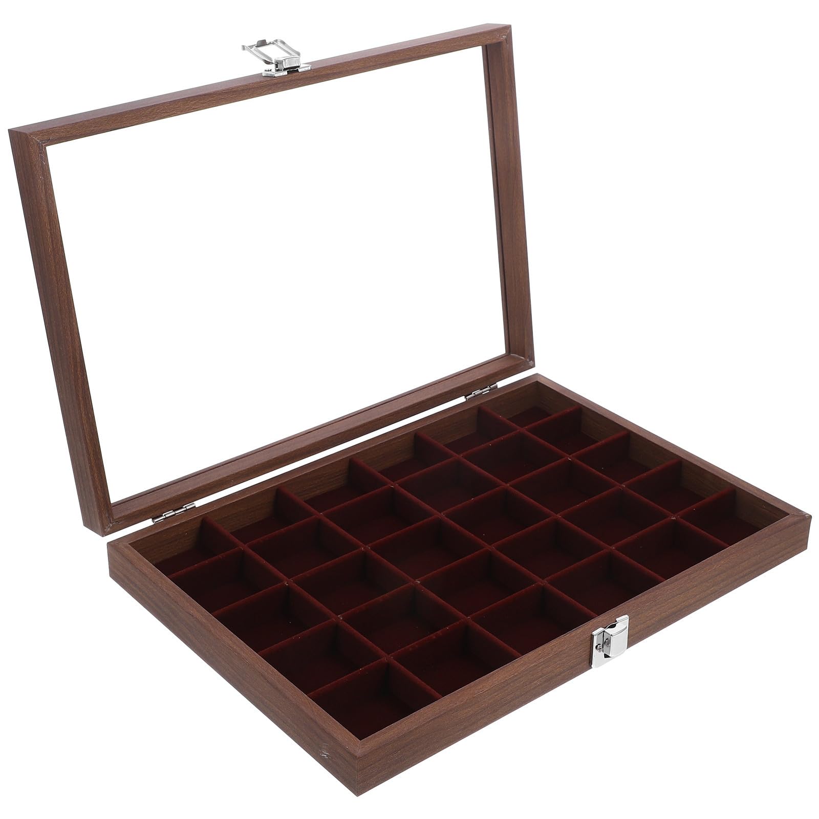 GALPADA Boîte à Thé Bois Compartiments Rangement pour Sachets de Thé avec Couvercle Transparent Élégant et Pratique pour Cuisine ou Cadeau