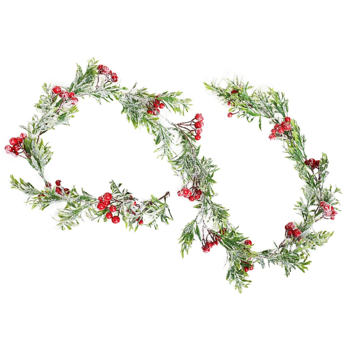 STOBOK 2stücke Weihnachts-Rattan-attrappe Mit Beeren Handgefertigte Dekoration Für Festliche Anlässe Und Partys Flexibel Und Langlebig Für Und Außendekoration