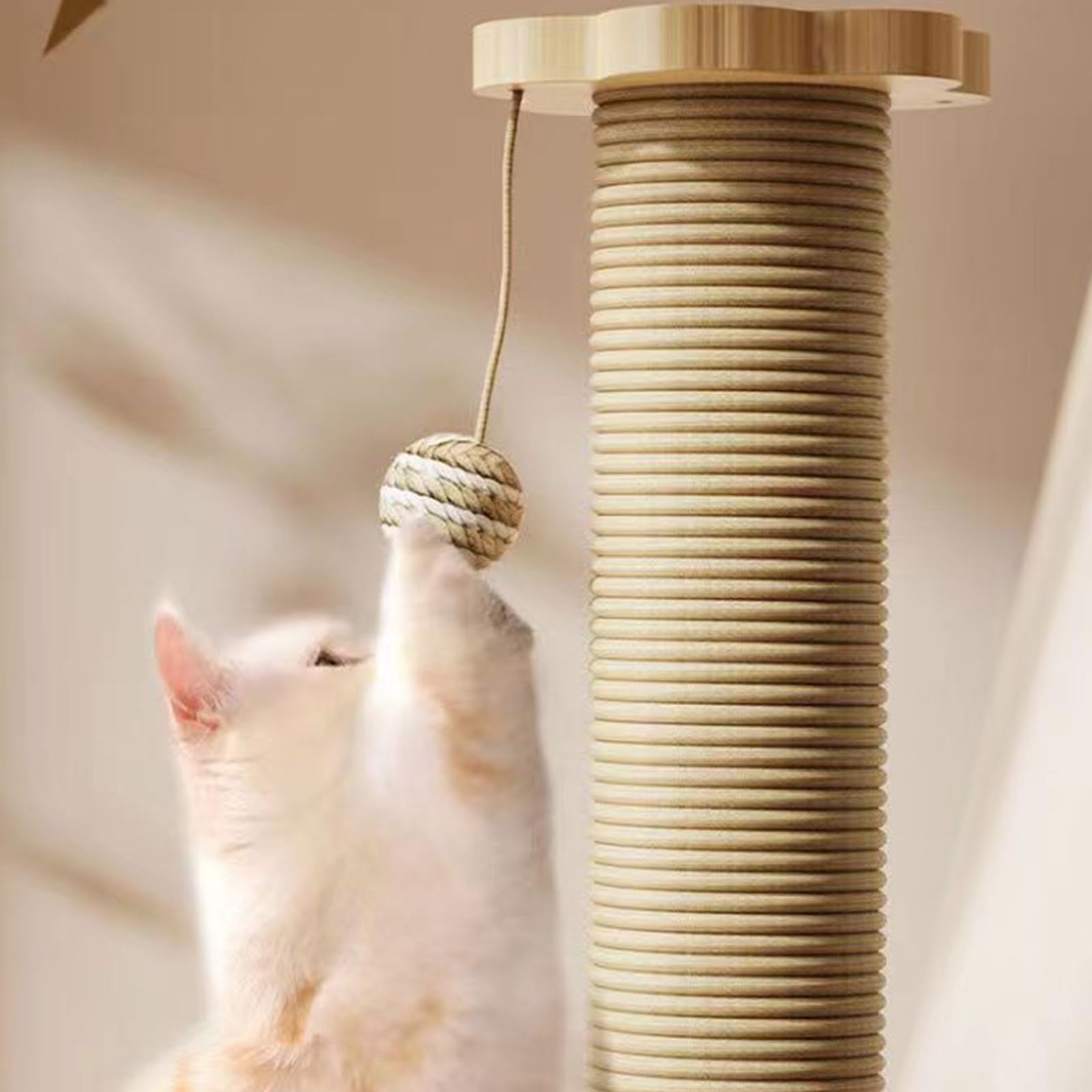 PANGBOER Divertido rascador con colgante para mascotas, juguete interactivo pequeño y grande para gatos de interior