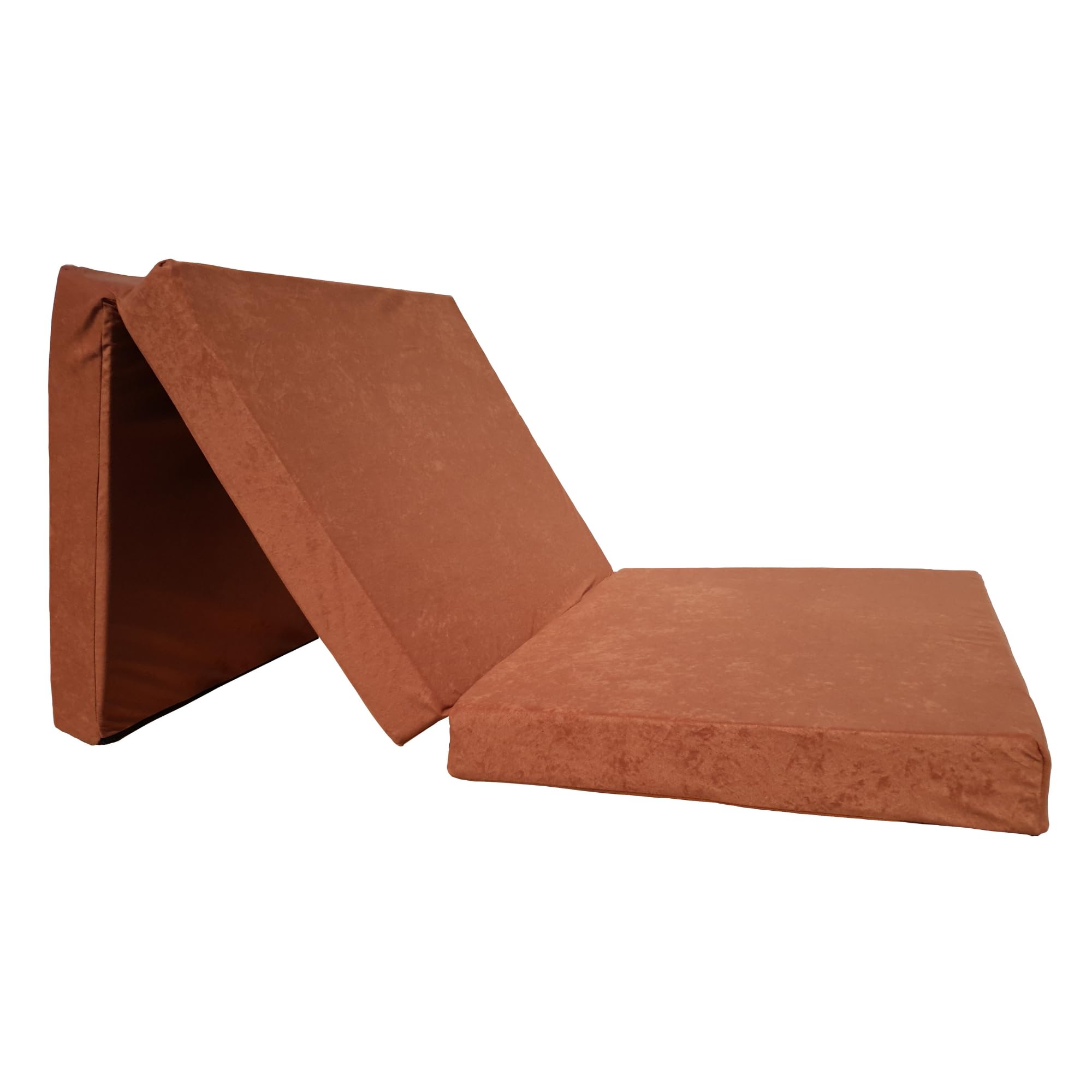 Natalia Spzoo Matelas lit futon Pliable Pliant 195 x 65 x 10 cm (1000-Marron Clair)