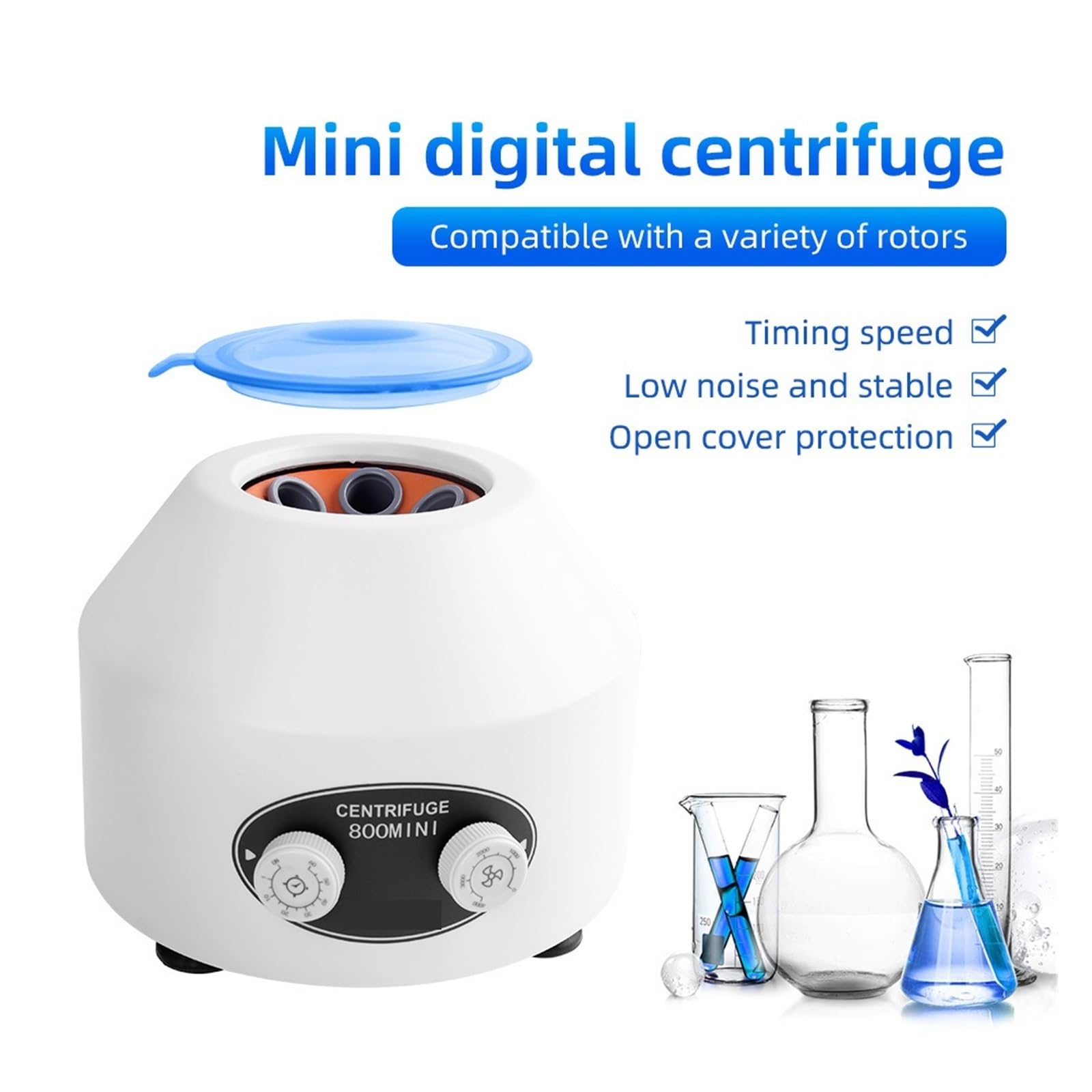 Wirówka Pcr Cyfrowa Szybka Plazmowa Mikrowirówka Laboratoryjna 4000 Obr./min 12000 0,2/0,5/1,5/2 Ml Probówka Wirówkowa Instrumenty Laboratoryjne(800MINI)