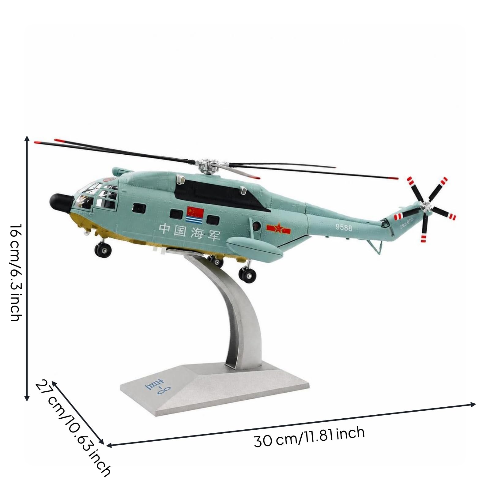 Jiuvaso Elicottero in Miniatura Pressofuso