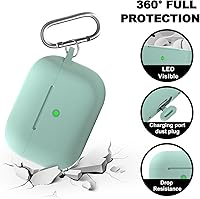 Vista 660 de Funda para AirPods Pro con kit de limpieza, funda de silicona suave para Apple AirPod Pro de 1ª/2ª generación, accesorios de funda AirPods Pro/Pro 2