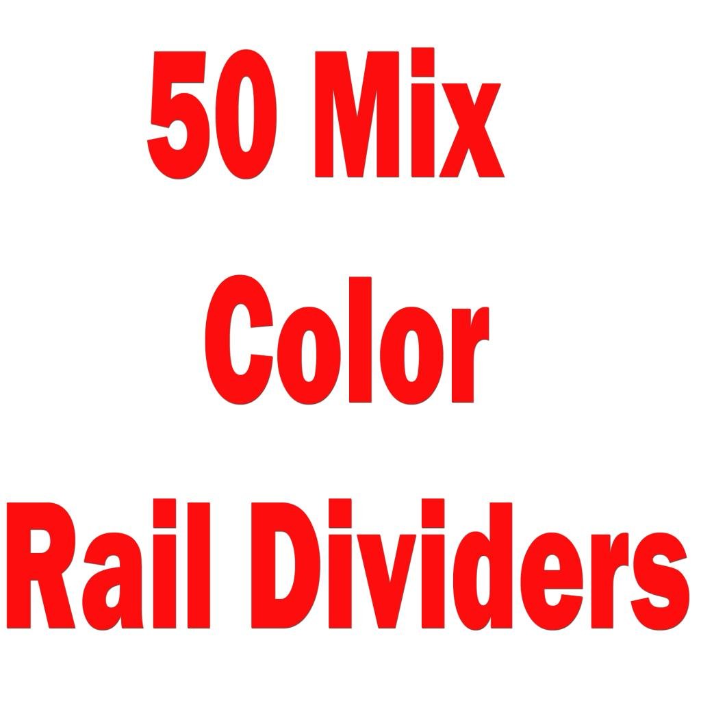 MIX 50 NEW PLAIN COLOURED GARMENT/CLOTHES RAIL DIVIDERS