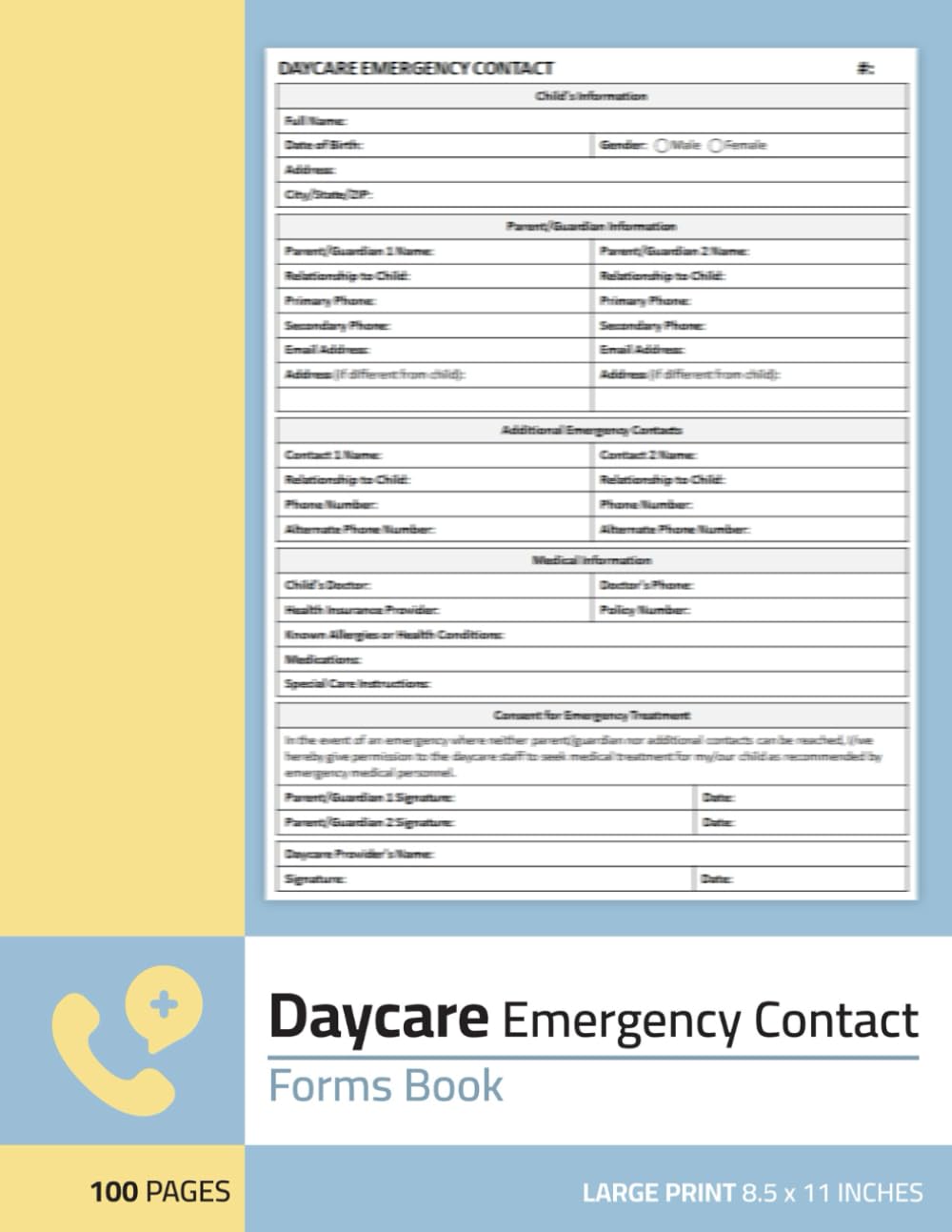 Amazon.com: Daycare Emergency Contact Forms Book: Children Emergency Contact Form for Child Care Centers, Preschools, and Home Daycare Providers | 100 Pages (50 Forms): Publishing, Lbzha.Da: Books amazon-com-daycare-emergency-contact-forms-book-children-emergency-contact-form-for-child-care-centers-preschools-and-home-daycare-providers-100-pages-50-forms-publishing-lbzha-da-books