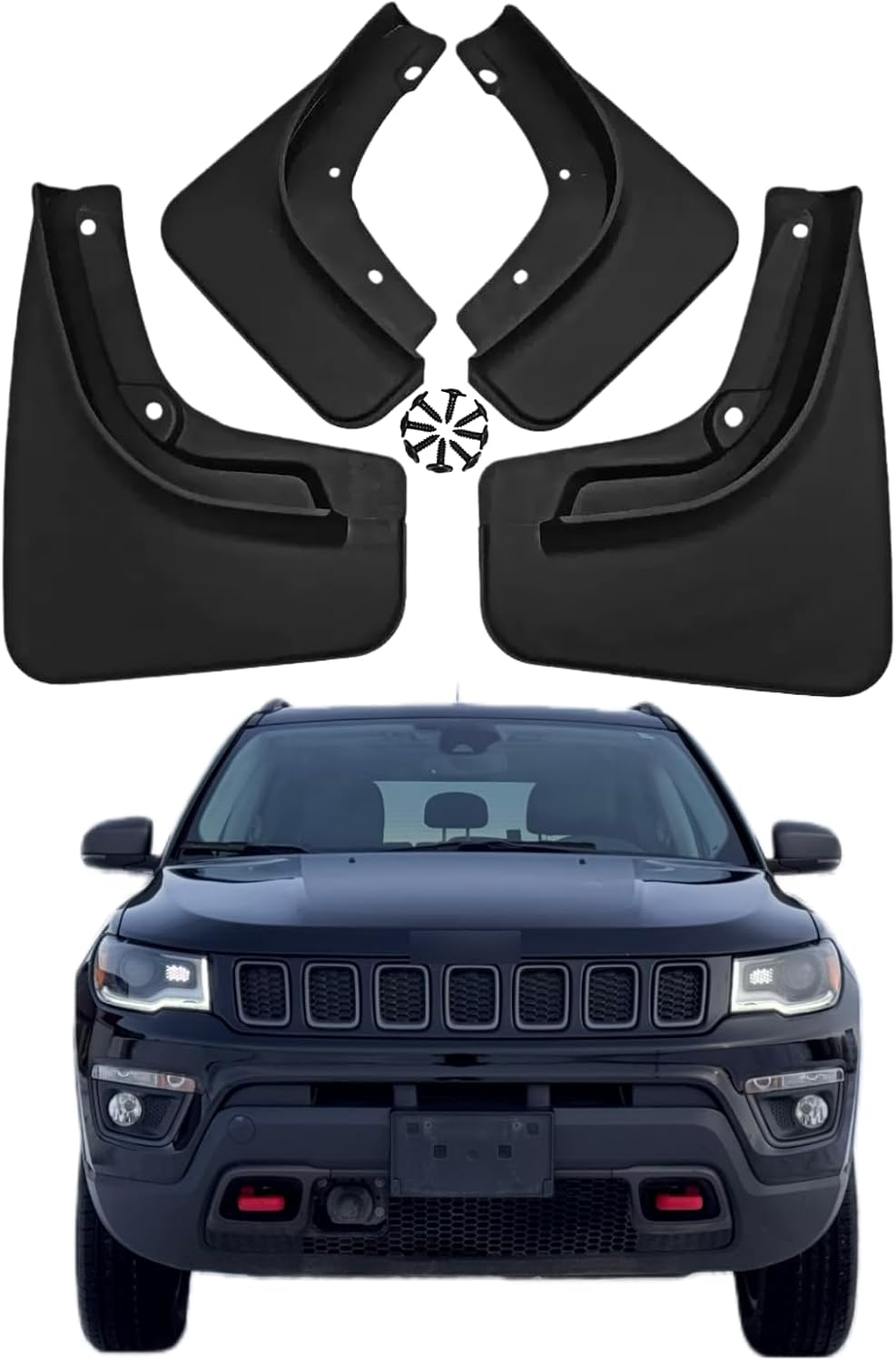 Mud Flaps Splash Guards for Jeep Compass 2017-2025, Custom Fit All Weather Tire Protector, Exterior Accessories