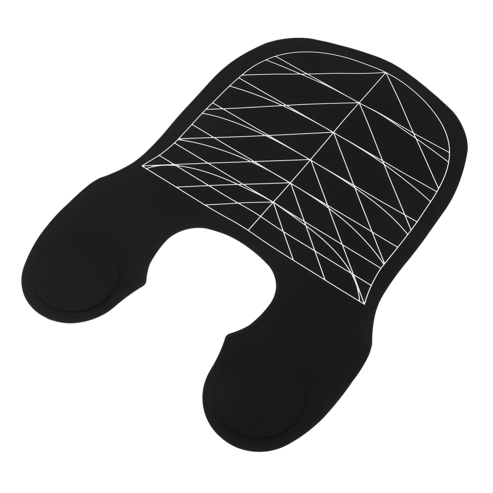 NOLITOY Capa De Corte De Pelo De Silicona Grande 1 Unidad Negra Líneas Guía Para Estilistas Profesionales Resistente y Flexible Para Peluquería, Tinte y Corte En Salón