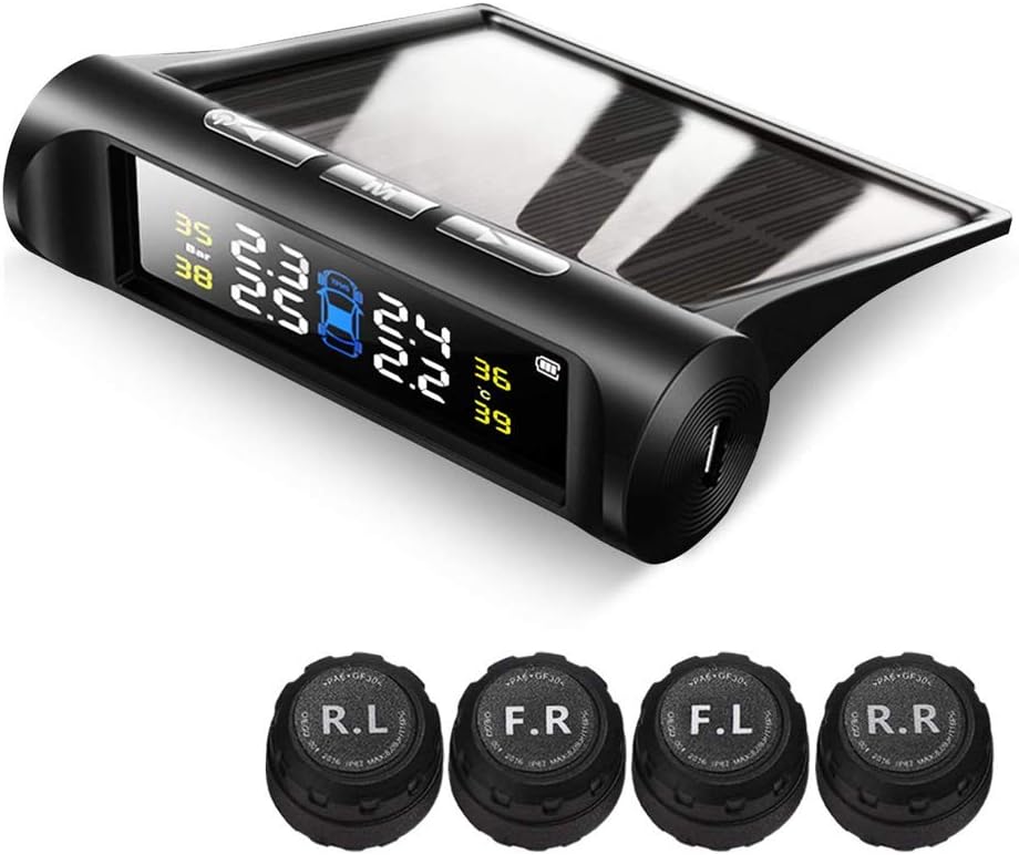 VAOYAO Tire Pressure Monitoring System TPMS, Solar Power
