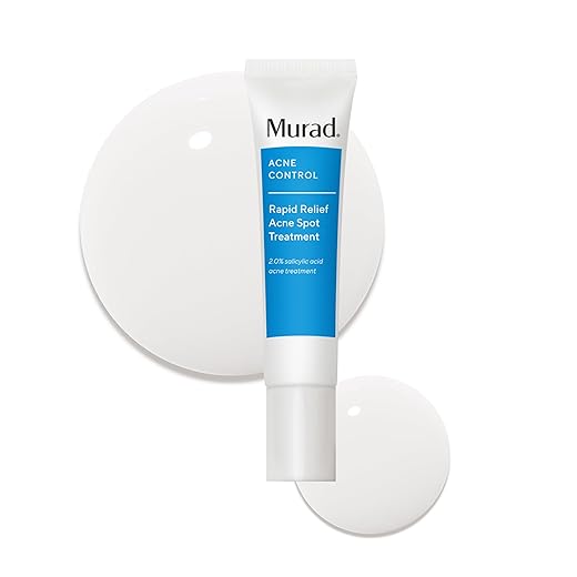 Murad Rapid Relief Acne Spot Treatment – Acne Control Max Strength 2% Salicylic Acid Invisible Gel Spot Solution for Fast Acne Relief - Reduces Blemish Size and Redness Within 4 Hours, 5 Oz