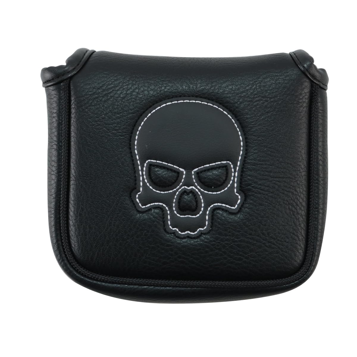 Alide Skull Design Golf Mallet Putter Cover with Magnetic Closure for Heel Shaft Golf Clubs(Square Shape)
