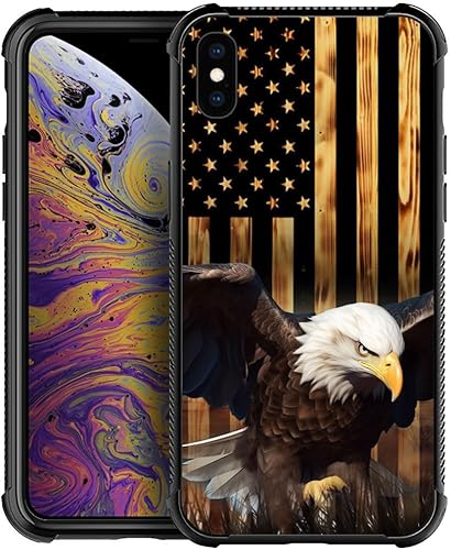 Vista 290 de Funda compatible con iPhone 13 Pro, diseño de patrón para iPhone 13 Pro, fundas para mujeres y niñas, Betsy Ross 13 estrellas de madera con bandera