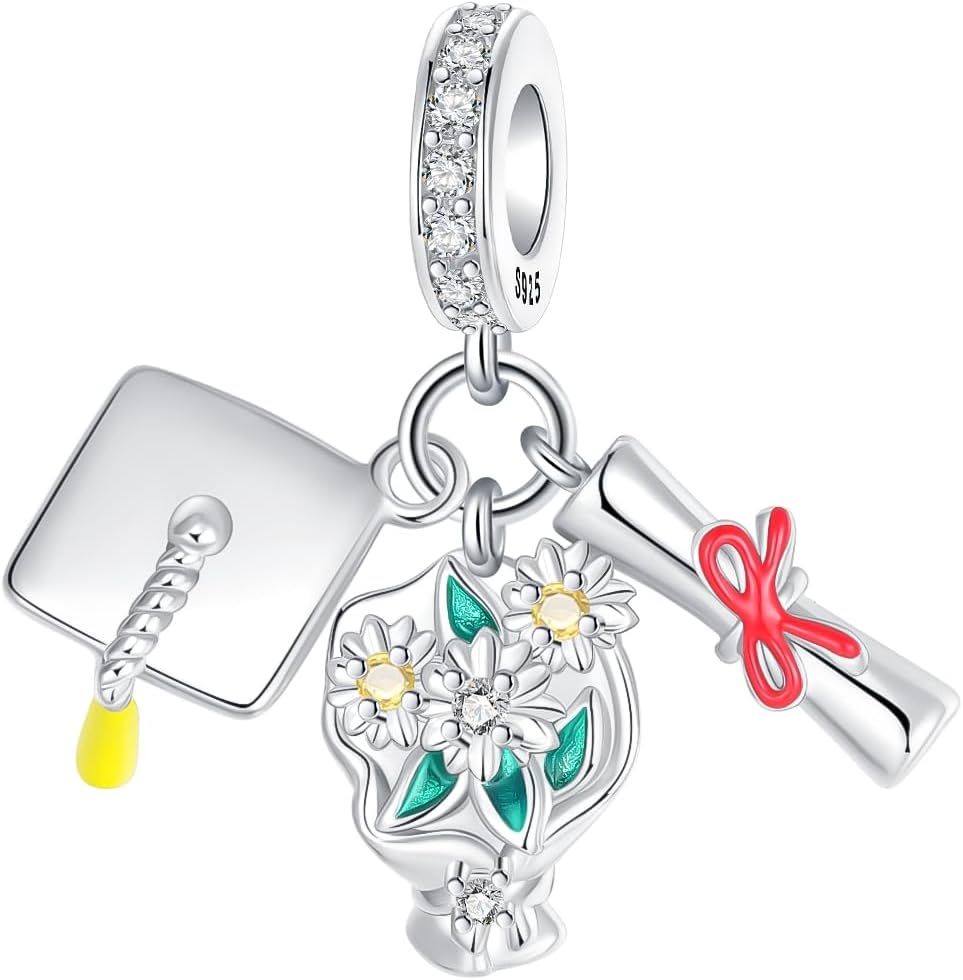 Angel Cross Butterfly Ice Cream Charm 925 Sterling Silver Charm Fits Women's Charm Bracelet & Necklace Jewelry Gifts for Women Family Friends